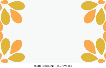leaves on a white background with space for text. Vector illustration.