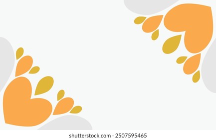 Blätter auf weißem Hintergrund mit Platz für Text. Vektorgrafik.
