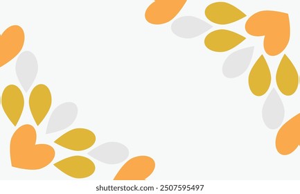 hojas sobre un fondo blanco con espacio para texto. Ilustración vectorial.