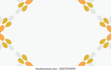 leaves on a white background with space for text. Vector illustration.