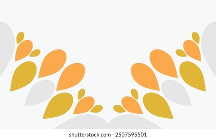 leaves on a white background with space for text. Vector illustration.