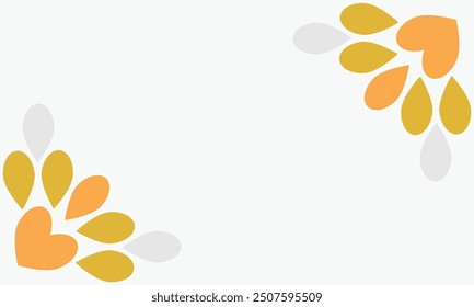 hojas sobre un fondo blanco con espacio para texto. Ilustración vectorial.