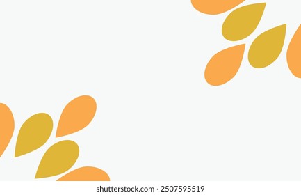 leaves on a white background with space for text. Vector illustration.