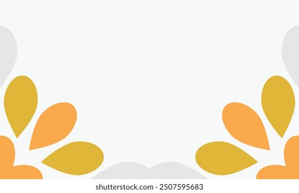 leaves on a white background with space for text. Vector illustration.