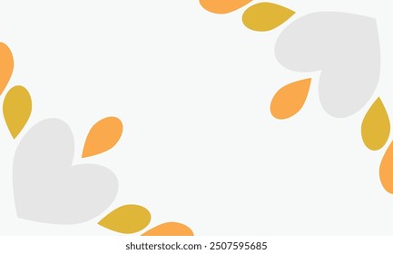 leaves on a white background with space for text. Vector illustration.