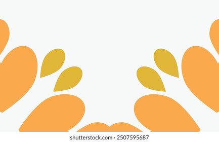 leaves on a white background with space for text. Vector illustration.