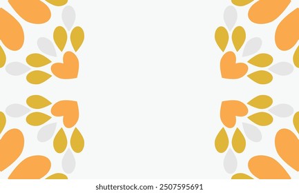 hojas sobre un fondo blanco con espacio para texto. Ilustración vectorial.