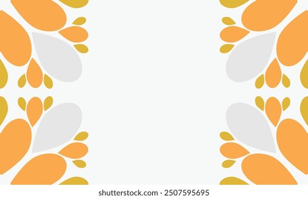 leaves on a white background with space for text. Vector illustration.