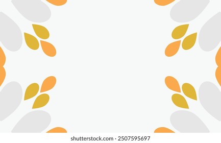 leaves on a white background with space for text. Vector illustration.