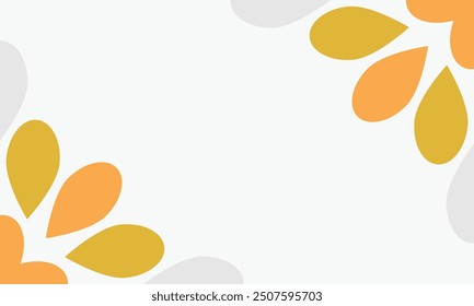leaves on a white background with space for text. Vector illustration.