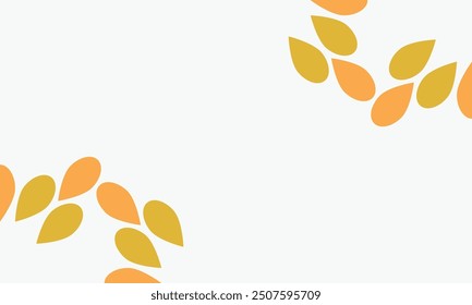 hojas sobre un fondo blanco con espacio para texto. Ilustración vectorial.