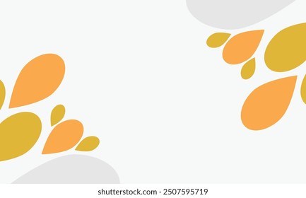 leaves on a white background with space for text. Vector illustration.