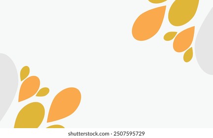 leaves on a white background with space for text. Vector illustration.