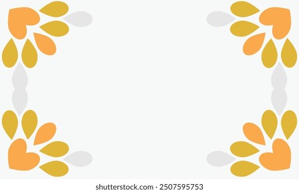 leaves on a white background with space for text. Vector illustration.