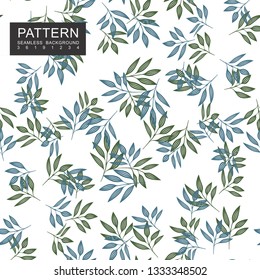 Leaves only seamless floral pattern