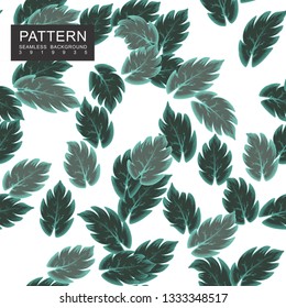 Leaves only seamless floral pattern