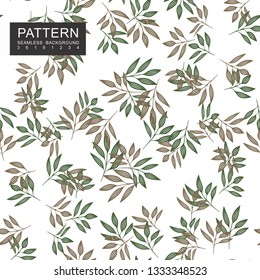 Leaves only seamless floral pattern