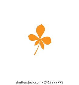 leaves with orange color vector background