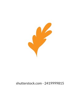 hojas con fondo vectorial de color naranja