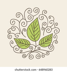 leaves organic icon