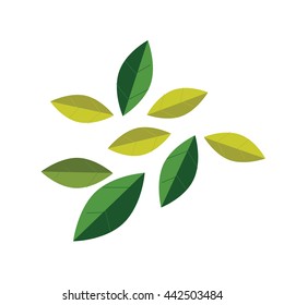 leaves outline vector