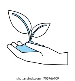 Leaves over hand design