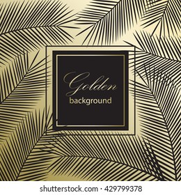 Leaves palm background. Vector illustration.