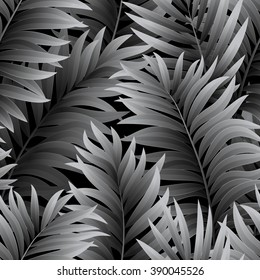 Leaves of palm tree. Seamless pattern. Vector illustration EPS10