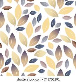 leaves of pastel tones.