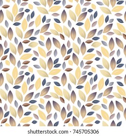 leaves of pastel tones.