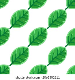 Leaves pattern background. Abstract seamless background. Vector illustration. Wrapping paper.
