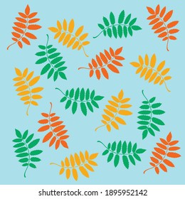 leaves pattern background autumn symbol vector design