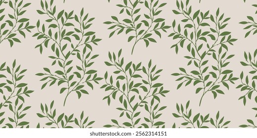 Leaves pattern background. leaves illustration pattern. simple  Green leaves background