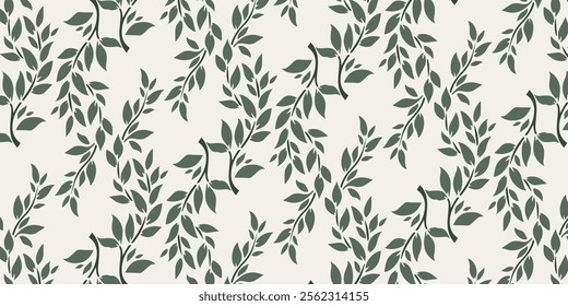 Leaves pattern background. leaves illustration pattern. simple  Green leaves background