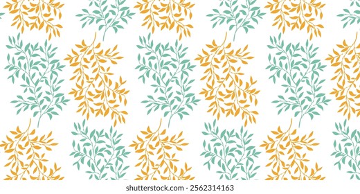 Leaves pattern background. leaves illustration pattern. simple  Green leaves background