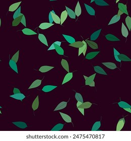 Leaves pattern. Background texture in floral style. Seamless vector pattern.