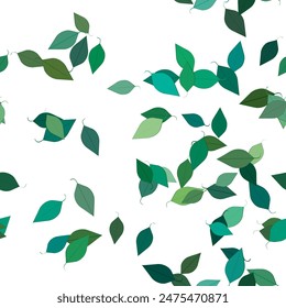 Deja el patrón. Textura de fondo en estilo floral. Patrón de Vector sin costuras.