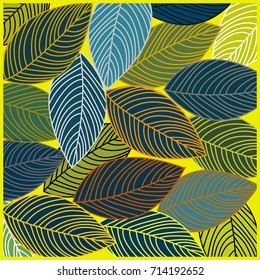 Leaves pattern colorful