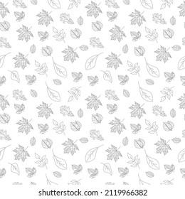 Leaves pattern coloring page use for KDP interior design