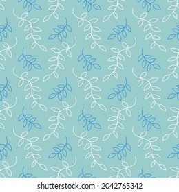 Leaves pattern. Decorative floral seamless background for textile, wallpaper, print or wrapping. Vector ornament.