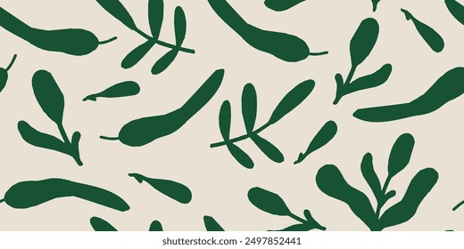 Leaves pattern design floral background. Seamless pattern
