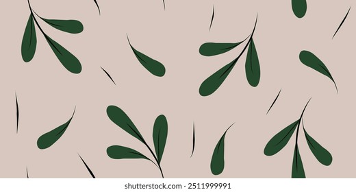 Leaves pattern design floral background. Seamless pattern
