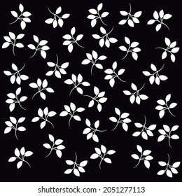 Leaves pattern design with two colors fashion style vector
