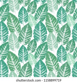 Leaves Pattern. Endless Background. Seamless