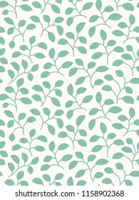 Leaves Pattern. Endless Background. Seamless
