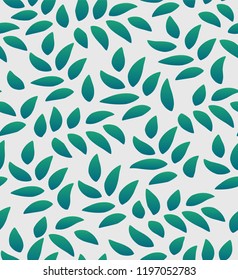 Leaves Pattern. Endless Background. Seamless