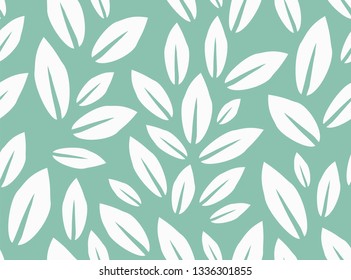Leaves Pattern. Endless Background. Seamless