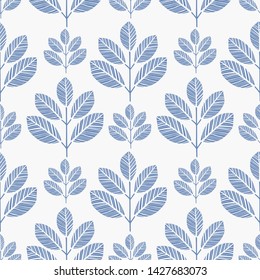 Leaves Pattern. Endless Background. Seamless