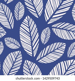 Leaves Pattern. Endless Background. Seamless