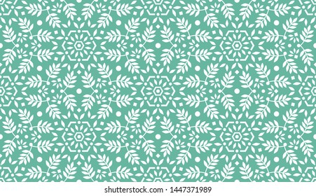 Leaves Pattern. Endless Background. Seamless